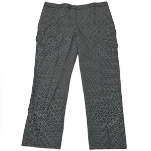 Mario Serrani Italy Pants Women 8 White Black Pattern Design Mid Rise Skinny Leg